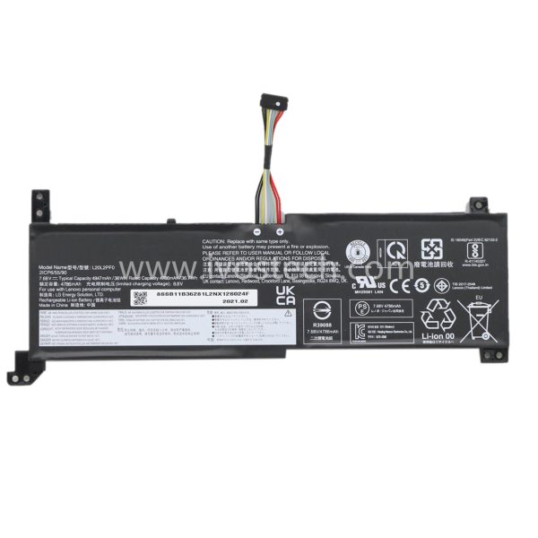 L20L2PF0 38Wh 7.68V Replacement Laptop Battery for Lenovo IdeaPad 3-14ADA6 3-14ALC6 3-14ITL6 Series