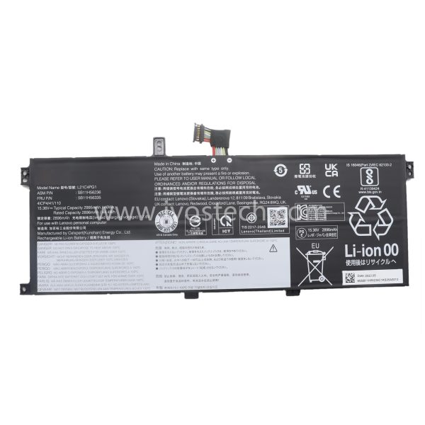 L21C4PG1 46Wh 15.36V Replacement Laptop Battery for Lenovo ThinkPad L13 Yoga Gen 3