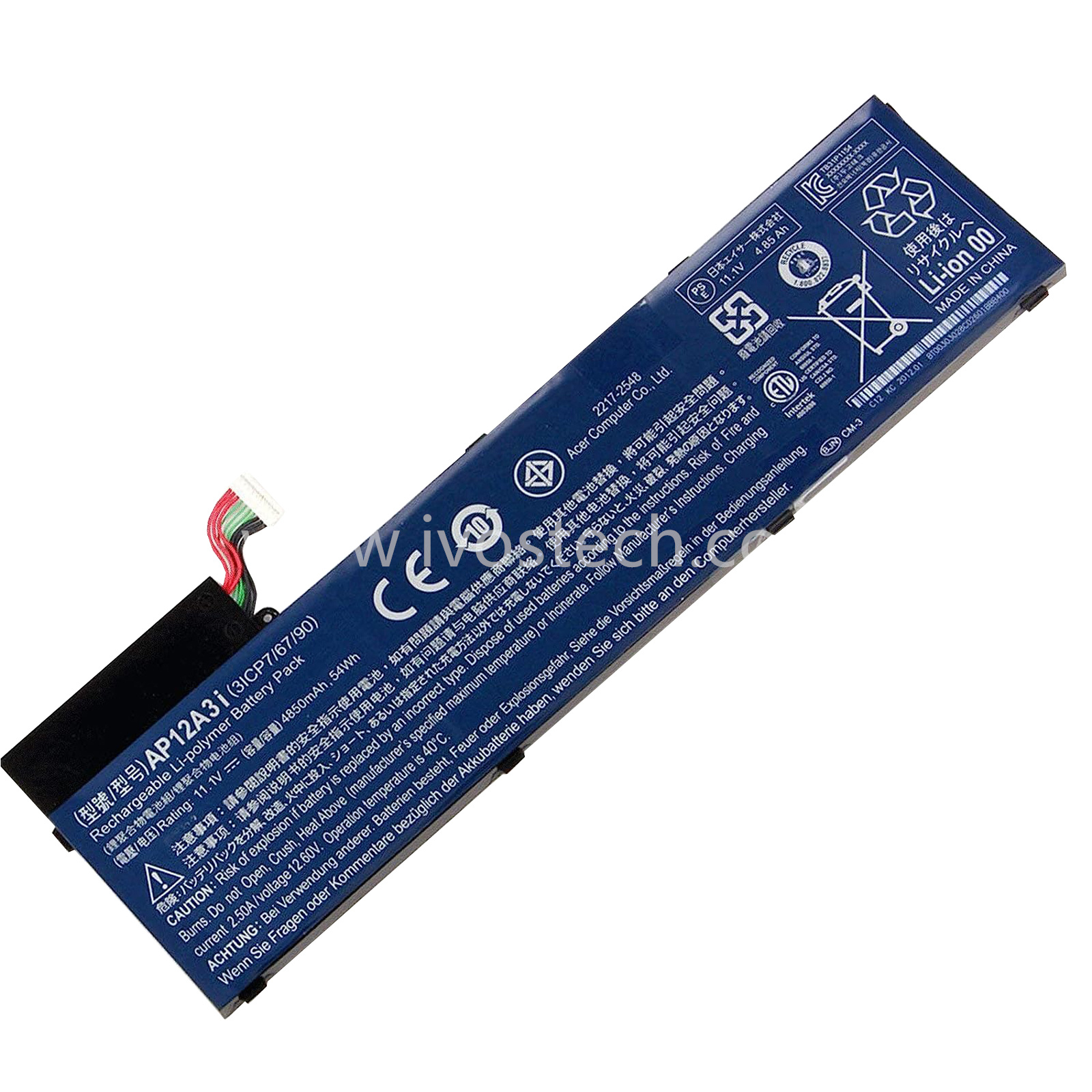 AP12A3I 54Wh 11.1V Replacement Laptop Battery for Acer Aspire Timeline M3 M5 Series