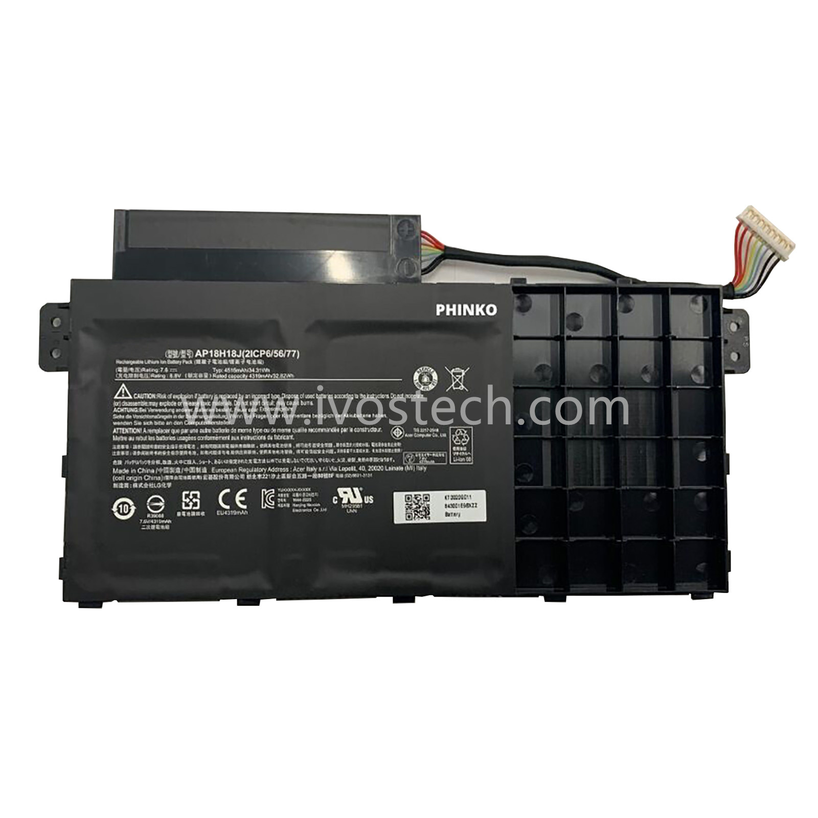 AP18H18J 34.31Wh 7.6V Replacement Laptop Battery for Acer Spin 3 SP314-53 SP314-53-32KJ SP314-53-598C Series