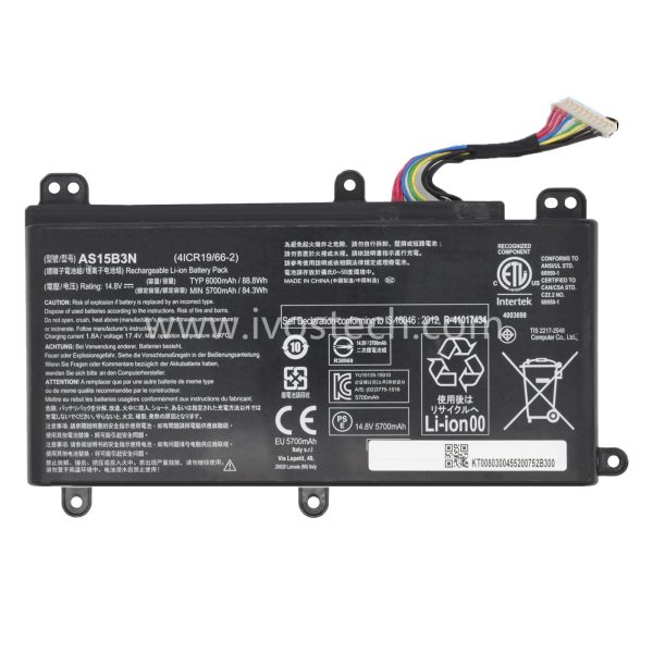 AS15B3N 88.8Wh 14.8V Replacement Laptop Battery for Acer Predator G9-591 G9-592 G9-791 G9-792 GX-791 Series