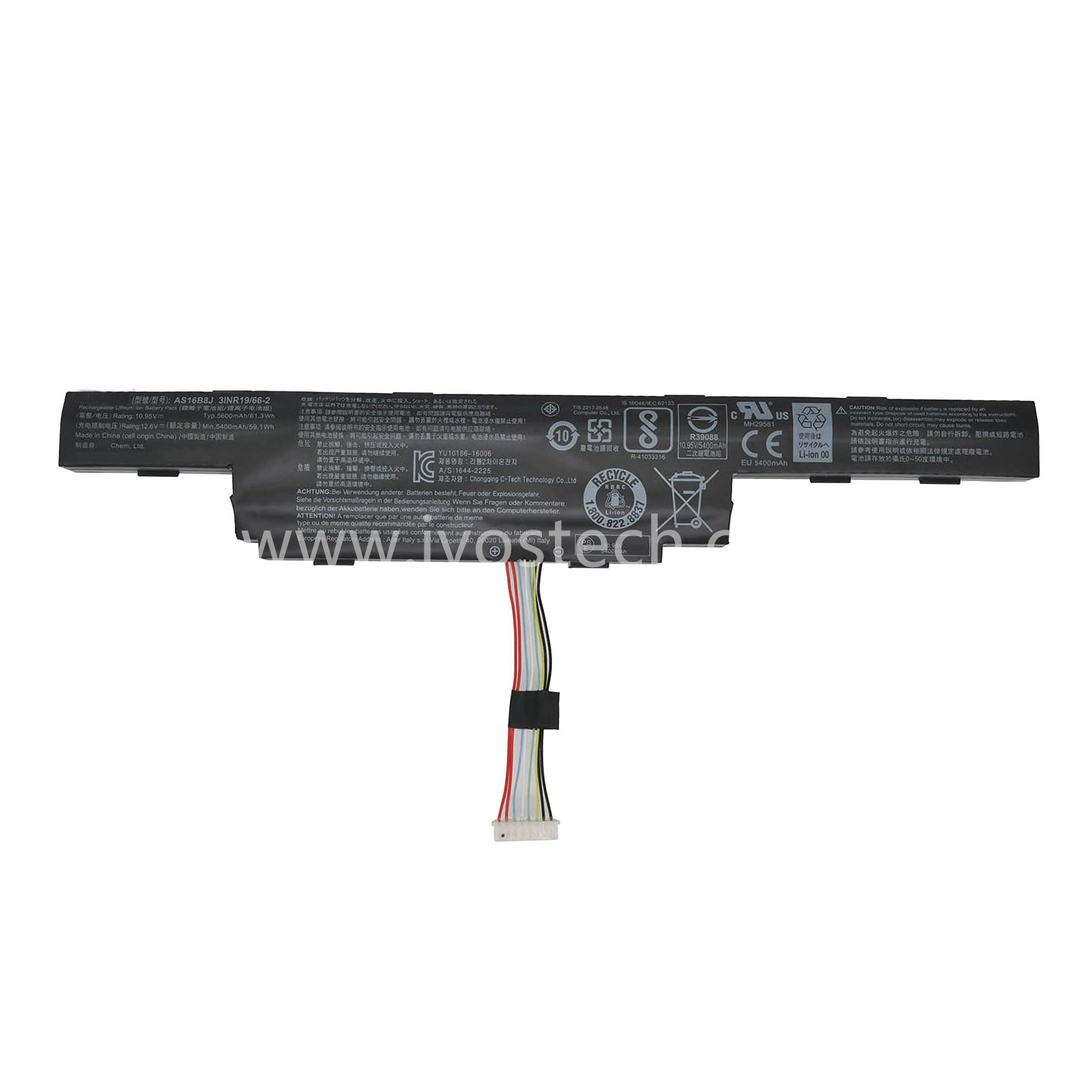 AS16B8J 61.3Wh 10.95V Replacement Laptop Battery for Acer Aspire E5-575G E5-575G-53VG 15.6″ Series