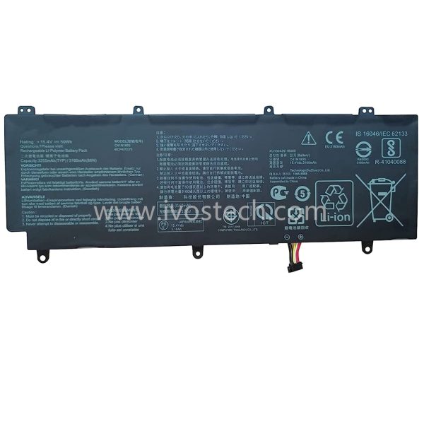 C41N1805 50Wh 15.4V Replacement Laptop Battery for Asus ROG Zephyrus S GX531 GX531GM GX531GS GX531GX Series