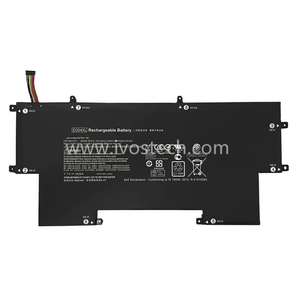 EO04XL 38Wh 7.7V Replacement Laptop Battery for HP EliteBook Folio G1 Series