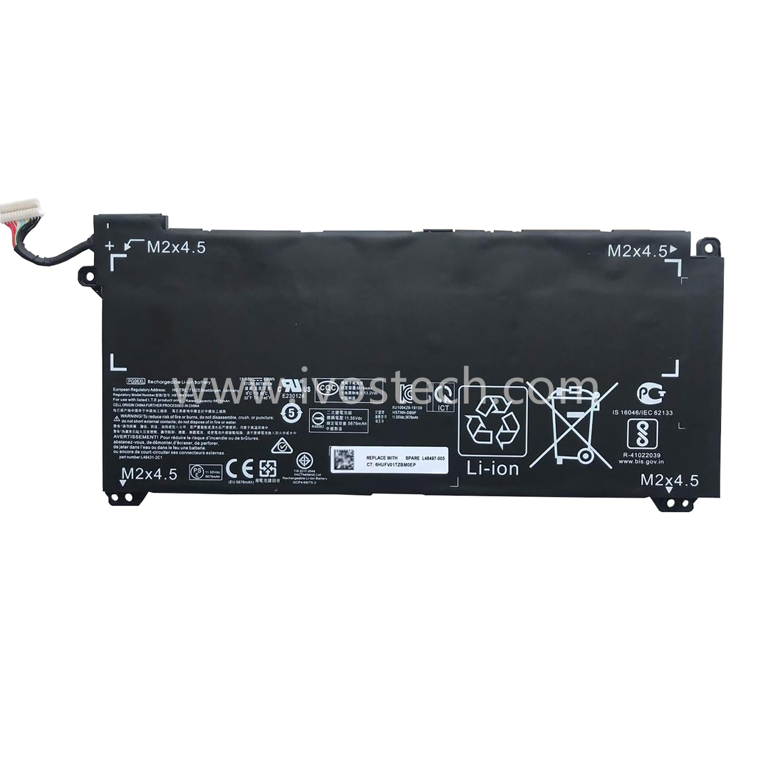 PG06XL 69Wh 11.55V Replacement Laptop Battery for HP Omen 15-DH Series