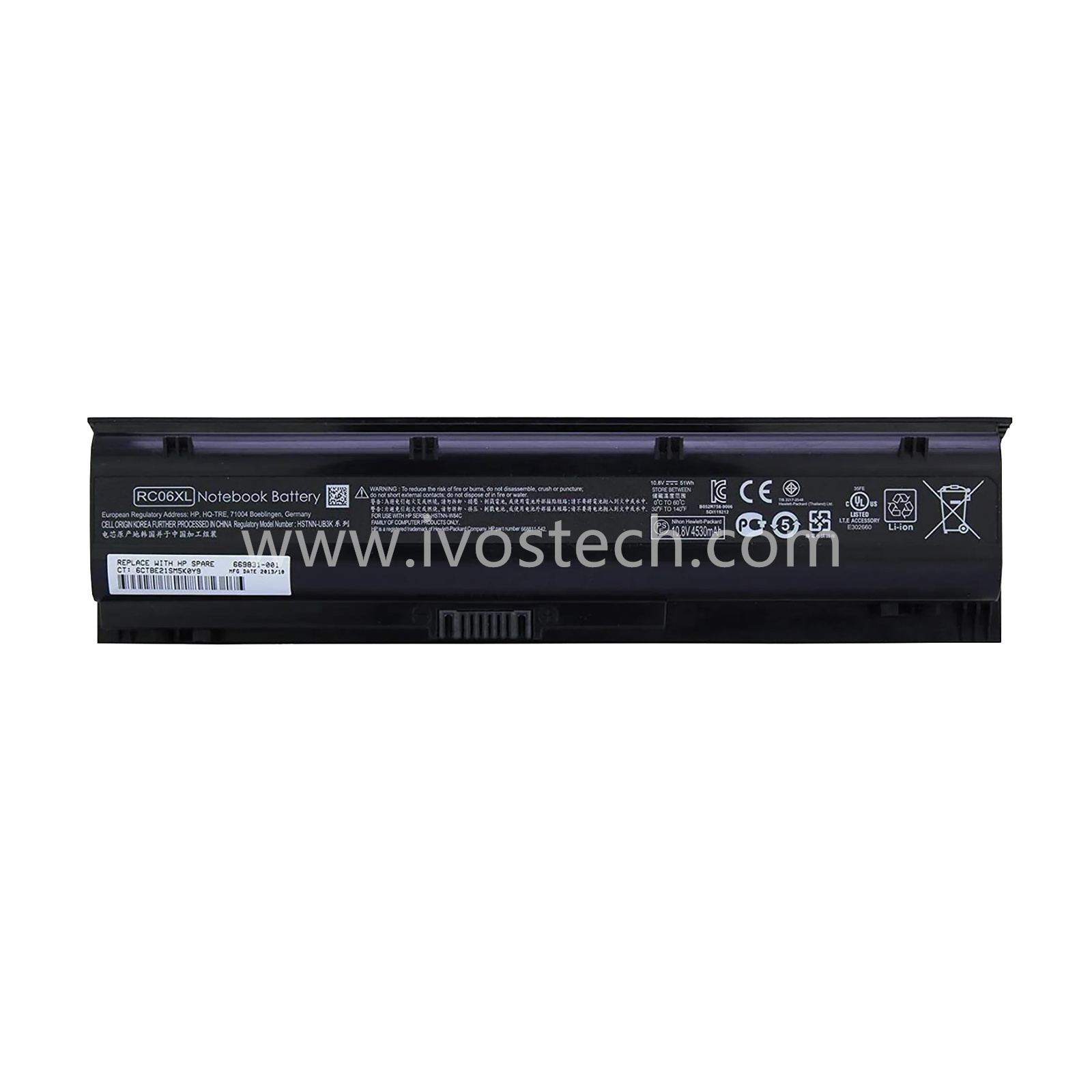 RC06XL 51Wh 10.8V Replacement Laptop Battery for HP ProBook 4340s 4341s Series