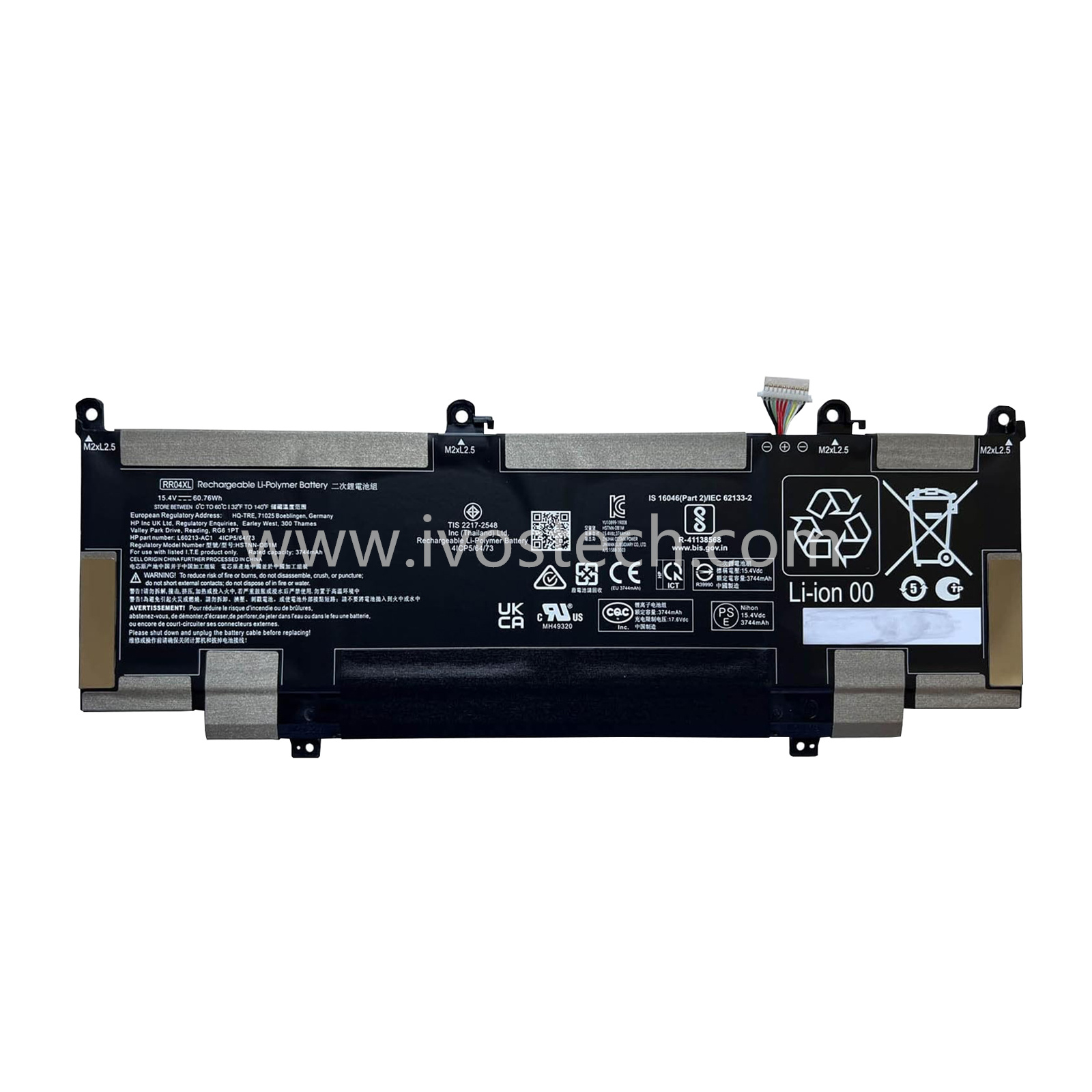 RR04XL 60.76Wh 15.4V Replacement Laptop Battery for HP Spectre X360 13-AW 13-AW0000 13-AW0001lm Series