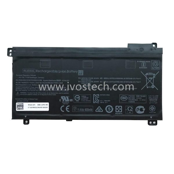 RU03XL 48Wh 11.4V Replacement Laptop Battery for HP Probook X360 11 G3 G4 G5 G6 440 G1 Series