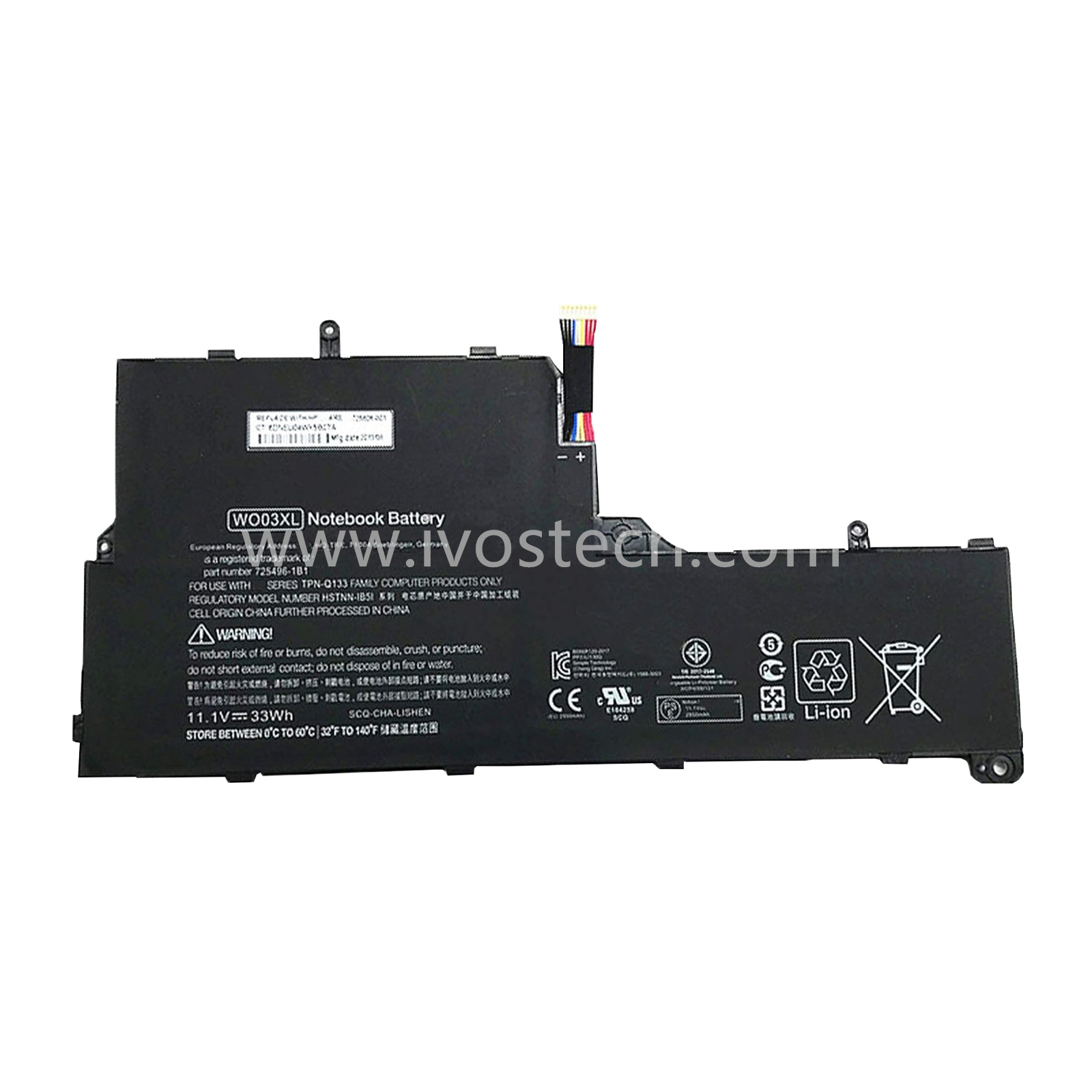 WO03XL 33Wh 11.1V Replacement Laptop Battery for HP Split 13×2 13-M010DX Series