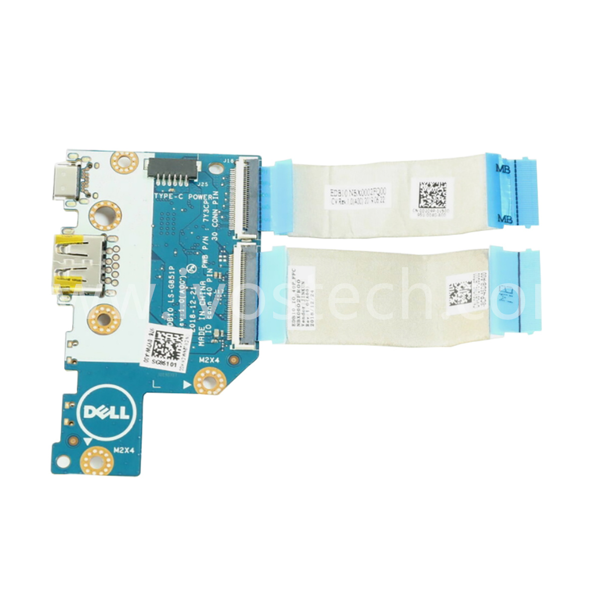 RJ2NM Laptop USB Board Daughterboard for Dell Chromebook 11 3100 2-in-1