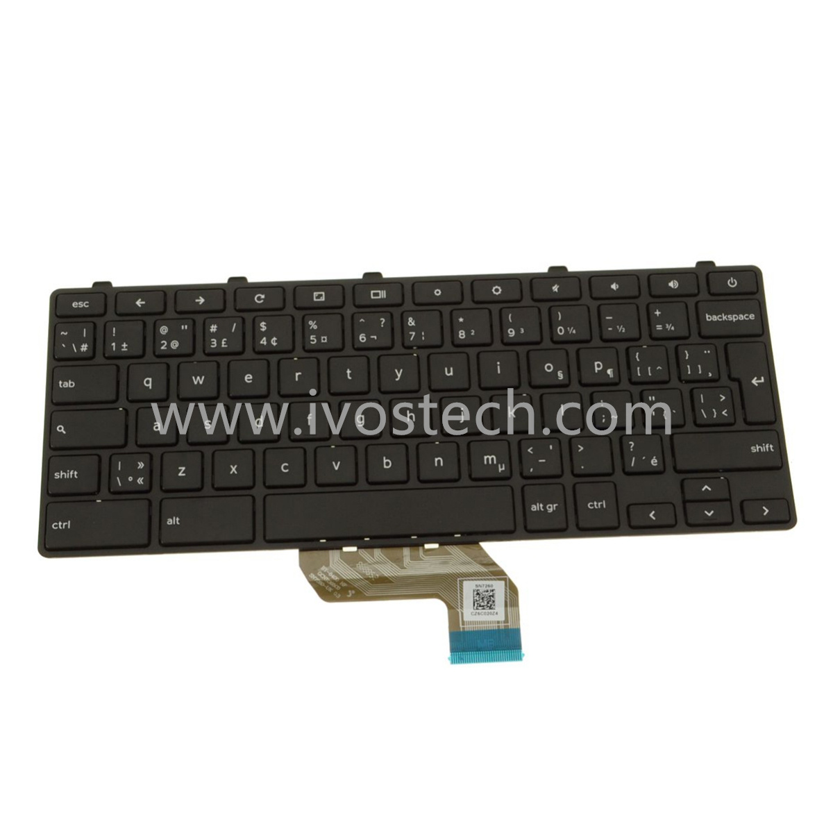 749D1 Laptop Keyboard Replacement for Dell Chromebook 13 3380