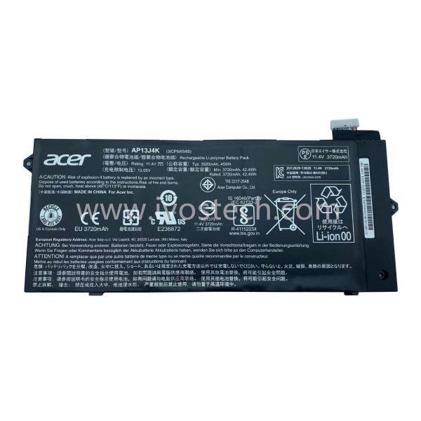 AP13J4K 45Wh 11.4V 3920mAh Replacement Laptop Battery for Acer Chromebook C732 C720P C740 CB3-532 Series