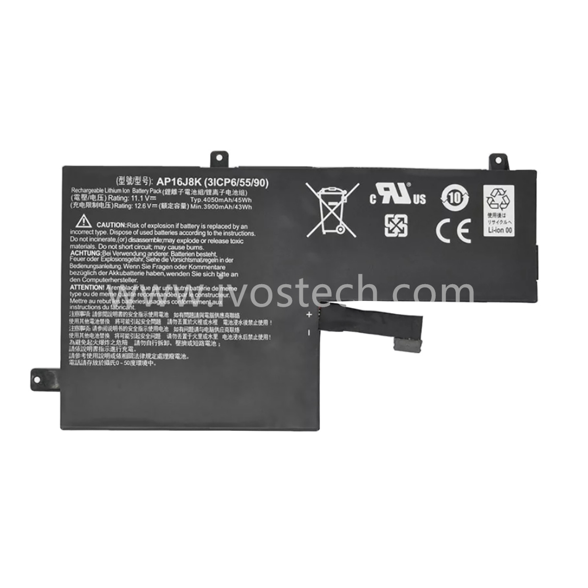 AP16J8K 45Wh 11.1V Replacement Laptop Battery for Acer Chromebook C731 C731T