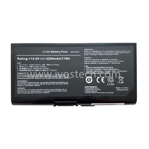 A42-M70 77Wh 14.8V Laptop Battery Notebook Battery Replacement for Asus M70 N70 N90 X71 X72 G71 G72 F70 Series