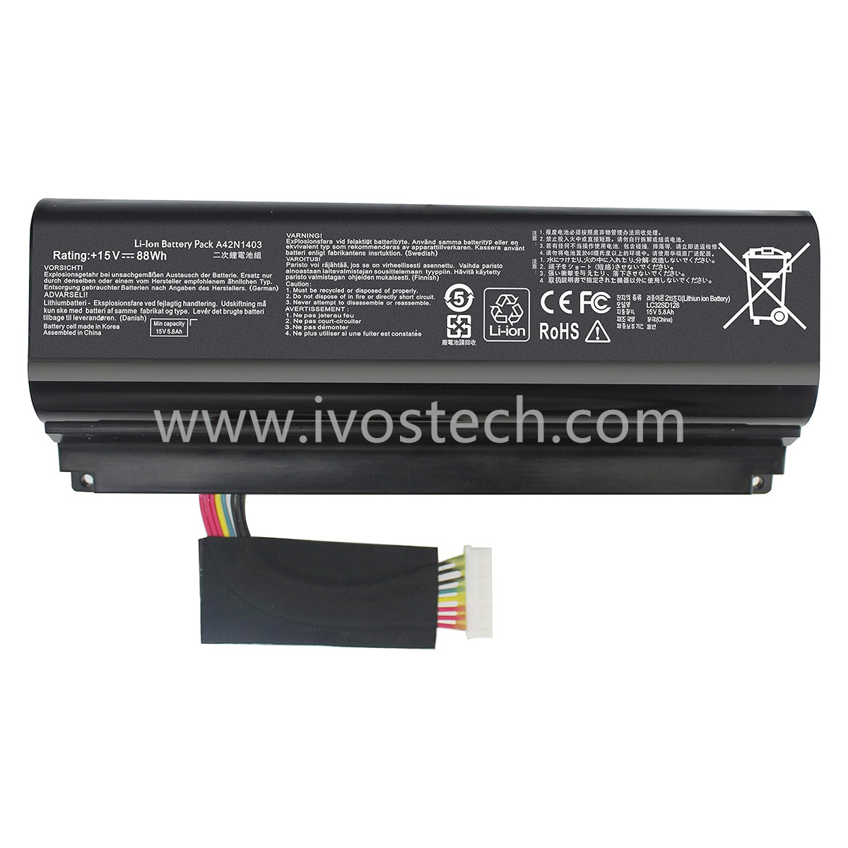 A42N1403 88Wh 15V Laptop Battery Notebook Battery Replacement for Asus ROG G751JL 17.3″ G751 G751JY G751JT G751JM GFX71JY G751JL-WH71 G751JL-DS71 Series