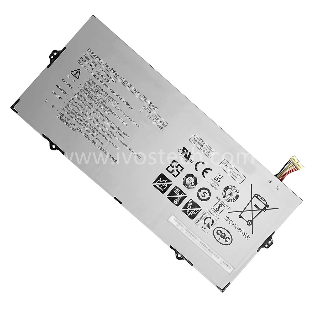 AA-PBSN3KT 55Wh 11.55V Laptop Battery Notebook Battery Replacement for Samsung Notebook 7 NP730XBE NP730XBE-K01 NP730XBE-K02US NP730XBE-K04US NP930MBE NP930MBE-K01HK NP930MBE-K01US NP930MBE-K02HK Series