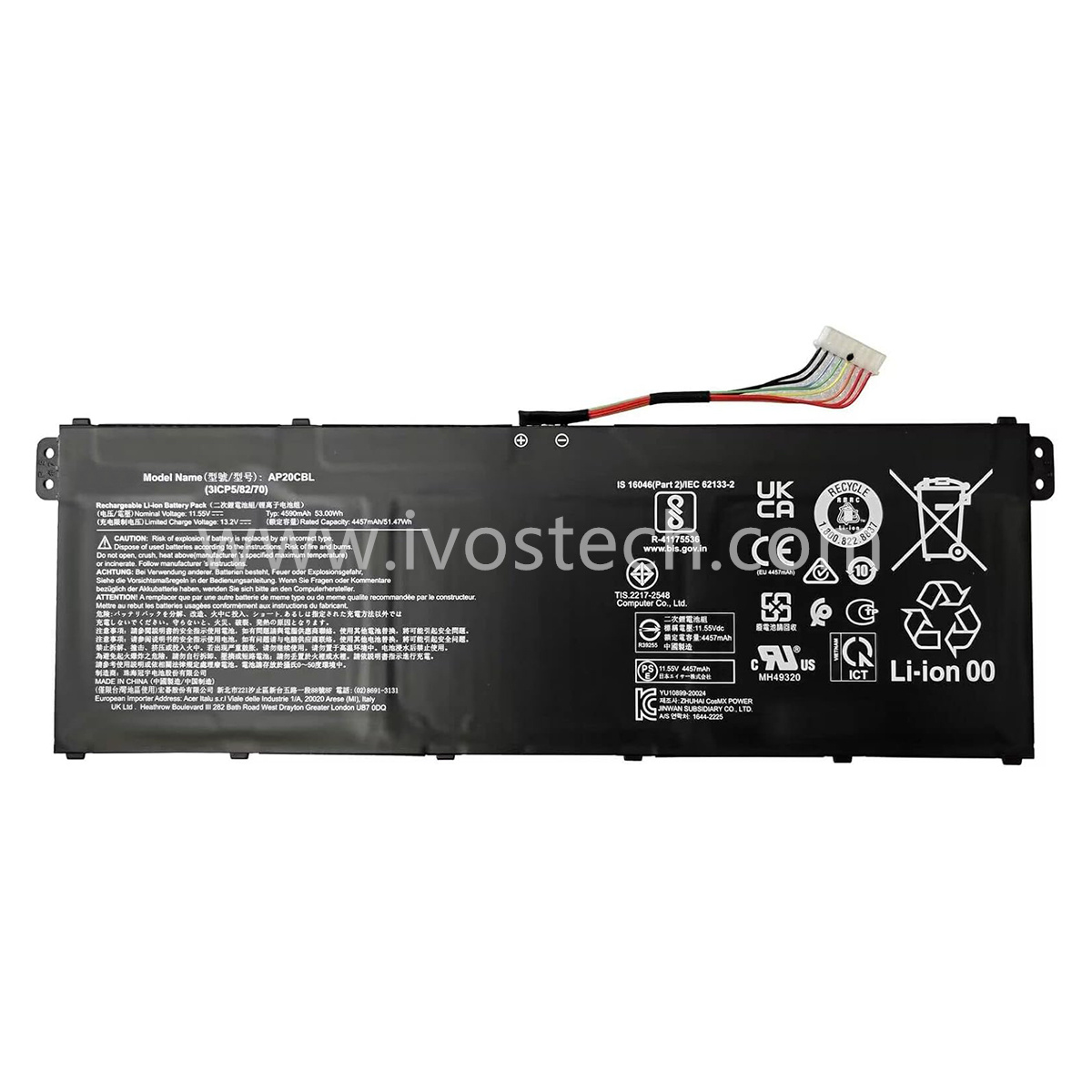 AP20CBL 53Wh 11.55V Replacement Laptop Battery for Acer Aspire 5 A515-45 A515-46 A515-56G Aspire 7 A715-43G Swift 3 SF314-43 Series