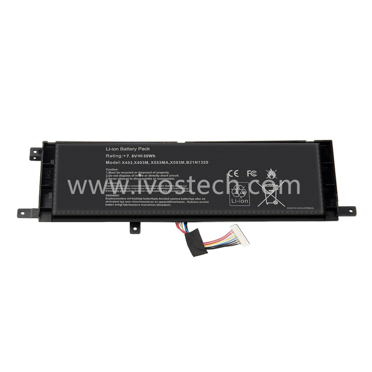 B21N1329 30Wh 7.6V Laptop Battery Notebook Battery Replacement for Asus X403 X403M X403MA X503M X502CA X453 X453MA X553 X553M F453 F453MA F553M P553 F553 D553M P553 P553MA Series