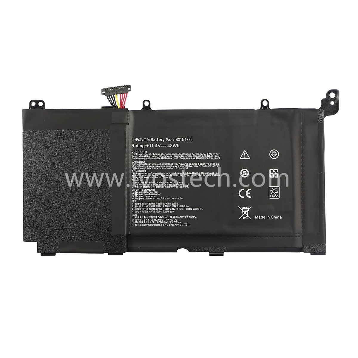 B31N1336 48Wh 11.4V Laptop Battery Notebook Battery Replacement for Asus Vivobook S551 S551L S551LA V551L K551L Series