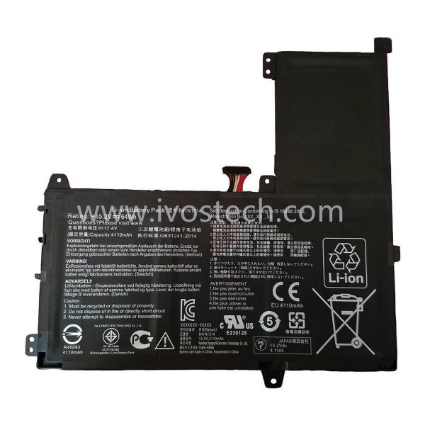 B41N1514 64Wh 15.2V Laptop Battery Notebook Battery Replacement for Asus Q503UA Q503UA-BHI5T16 Q503UA-BSI5T17 N543UA N543UA-1A Series