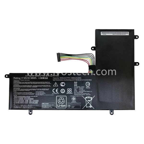 C21N1430 38Wh 7.6V Laptop Battery Notebook Internal Battery for Asus Chromebook C201 C201P C201PA C201PA-2A