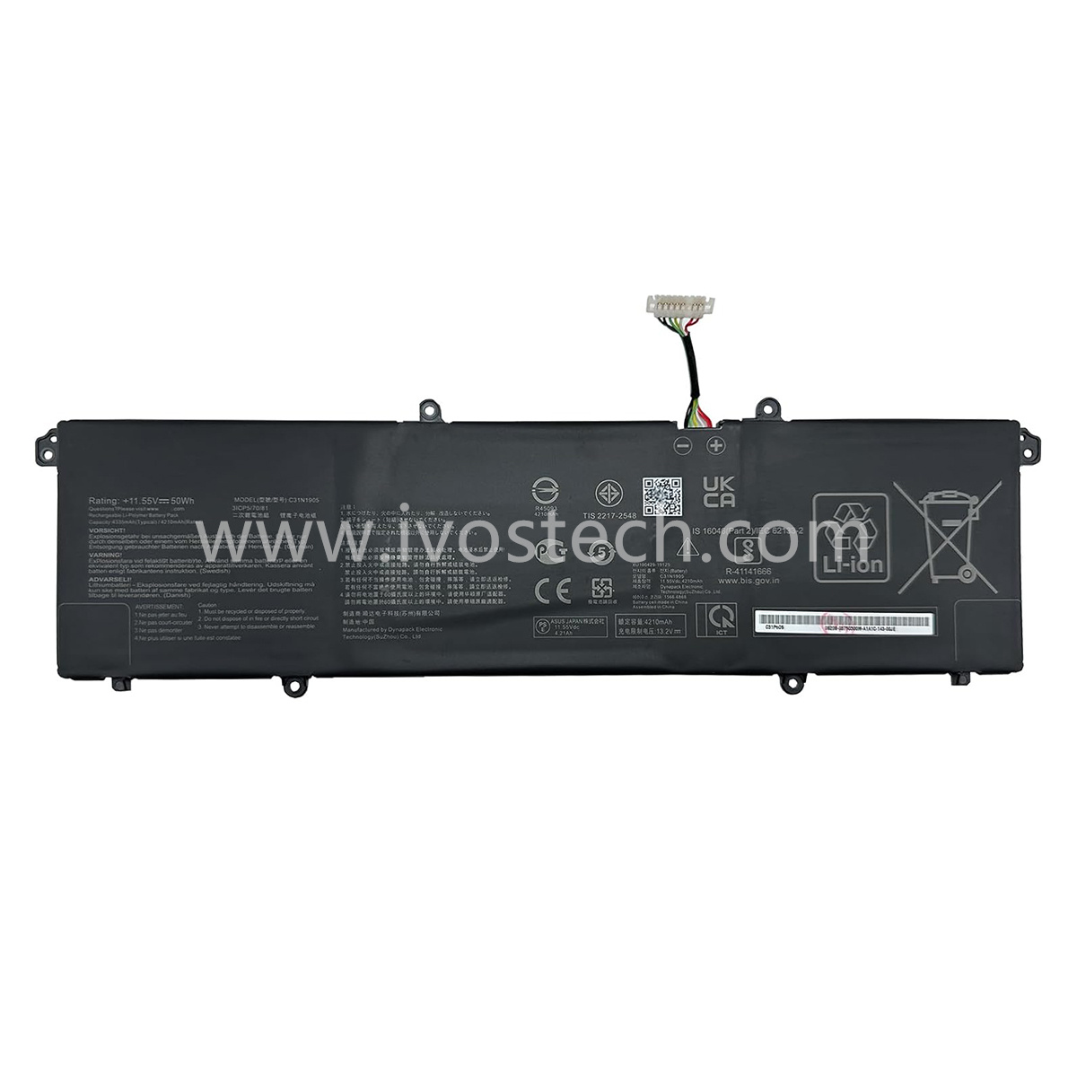 C31N1905 50Wh 11.55V Laptop Battery Notebook Internal Battery for Asus VivoBook S13 S330FA S330UA S333EA 0B200-03580200