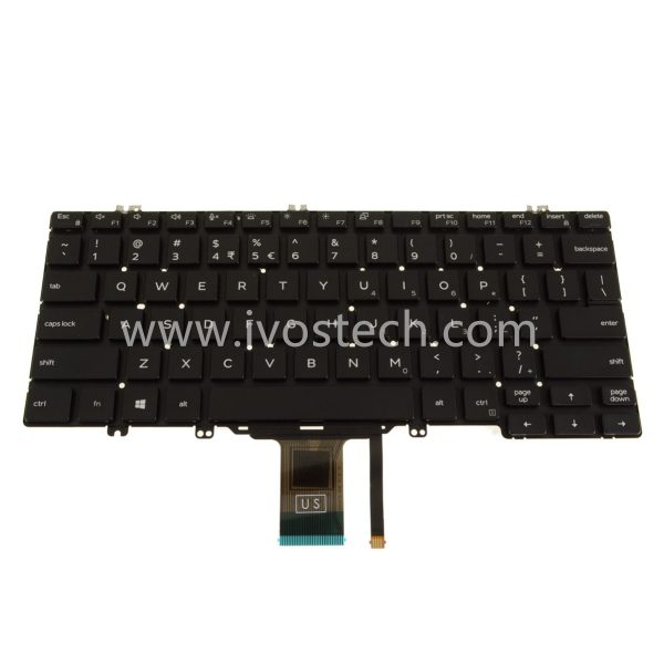 2RDRV Laptop Keyboard US INTL Replacement for Dell Latitude 5310 7300 / 5300 2-in-1