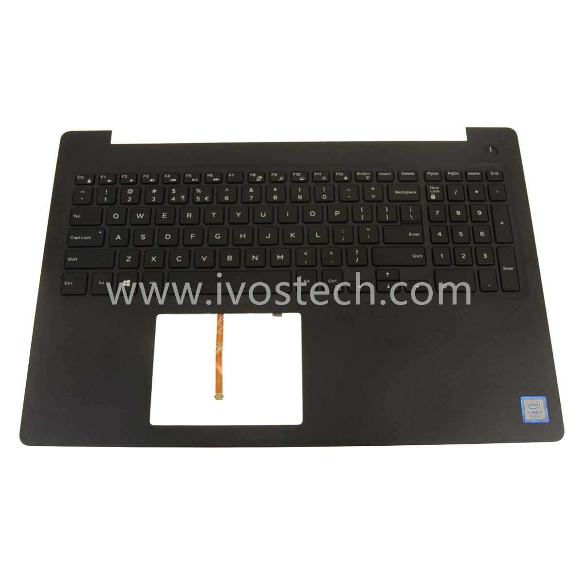 5M3T0 05M3T0 Laptop Palmrest Upper Case with US Intl Keyboard Backlit Assembly Replacement for Dell Latitude 3590