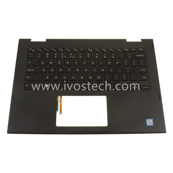 77N8H 077N8H Laptop Palmrest Upper Case with US INTL Keyboard Assembly Replacement for Dell Latitude 3390 2-in-1