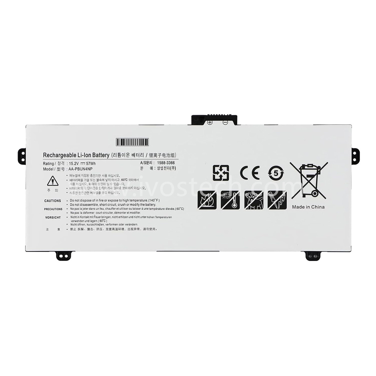 AA-PBUN4NP 57Wh 15.2V Laptop Battery Notebook Battery Replacement for Samsung ATIV Book 9 Pro NP940Z5J NP940Z5L NP940Z5L-X01US NP940Z5L-X03US NP940Z5L-S03US Series