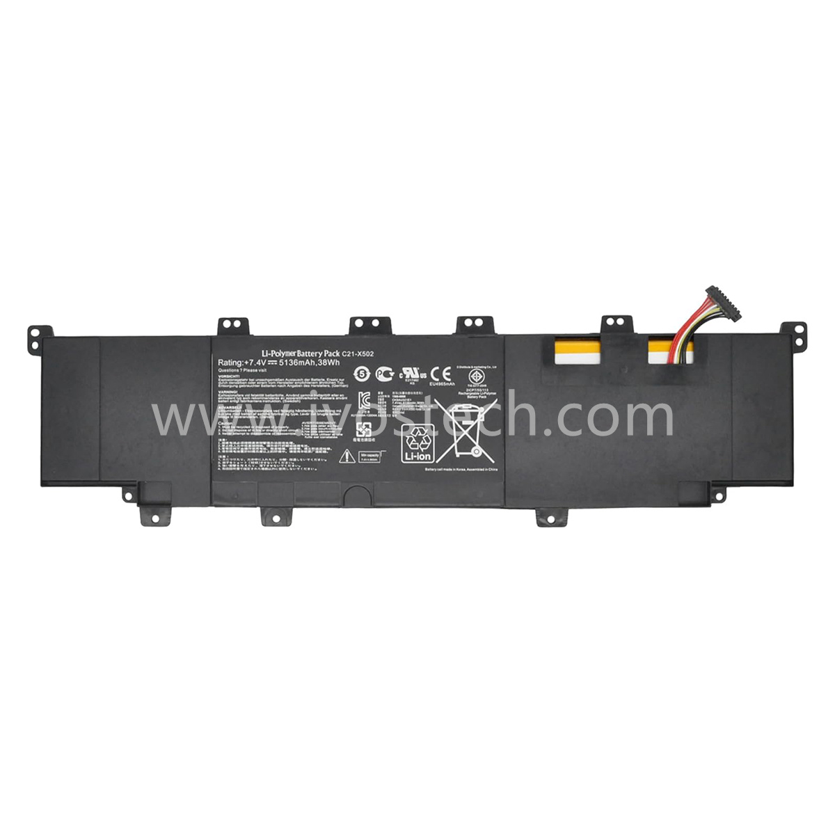 C21-X502 44Wh 11.1V Laptop Battery Notebook Internal Battery Replacement for Asus VivoBook X502 X502c X502CA