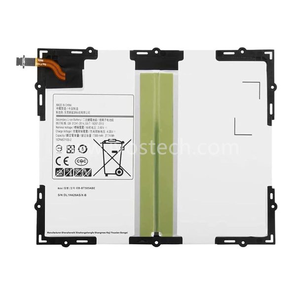 EB-BT585ABA 27.74Wh 3.8V Laptop Battery Notebook Battery Replacement for Samsung Galaxy Tab A 10.1 10.1" 2016 SM-T580 SM-T585(3G,4G/LTE &WiFi) SM-P580 SM-P585 SM-T585C SM-T587 SM-T587P