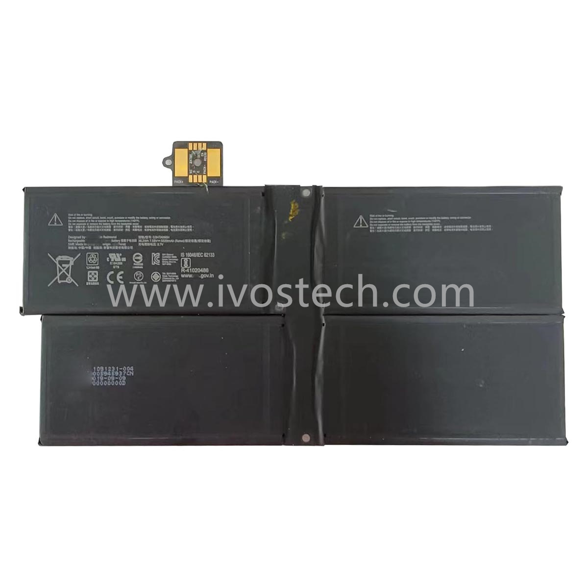 7.58V 39.79Wh G3HTA056H Battery Replacement for Microsoft Surface Pro X 1876 13” Series