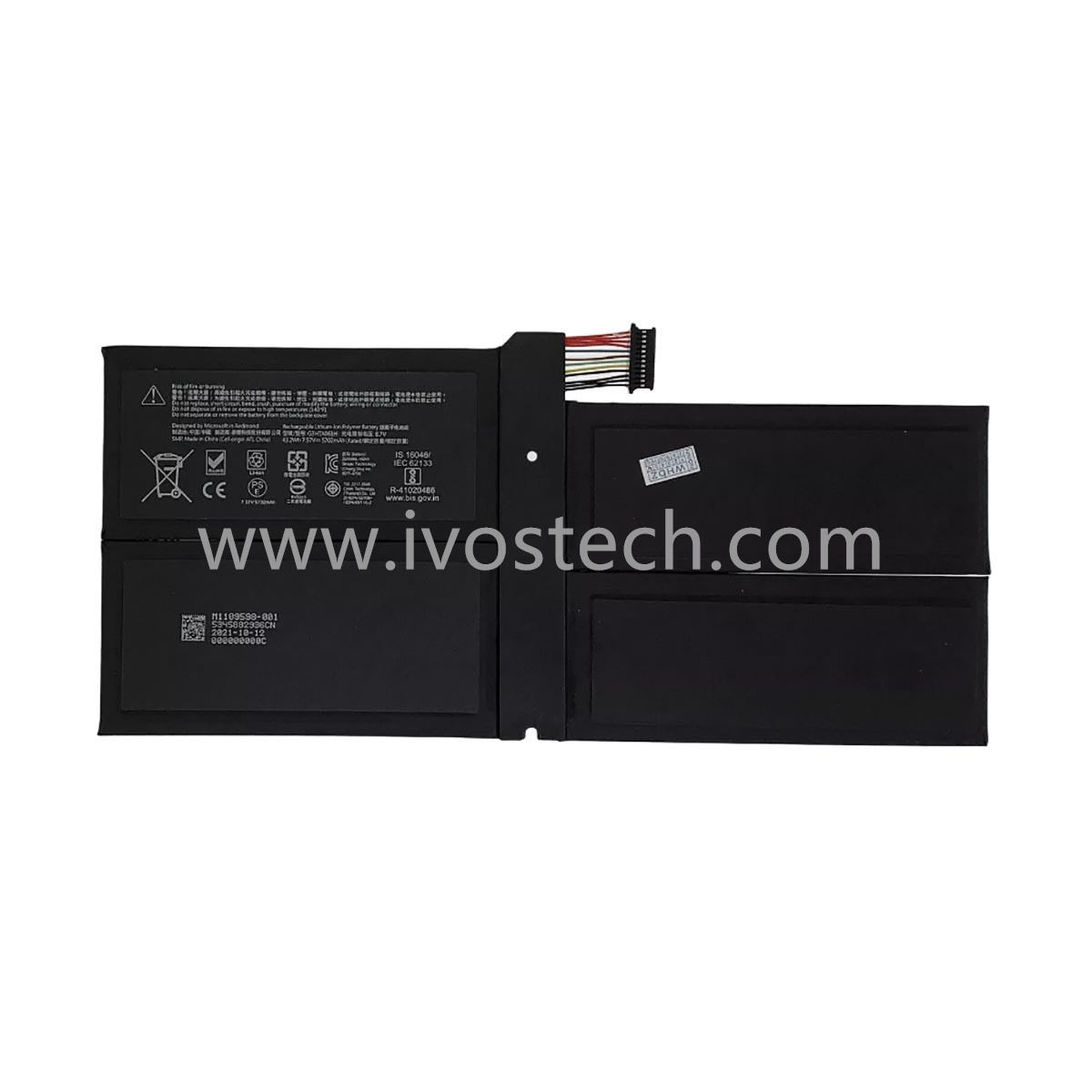 7.57V 43.2Wh G3HTA061H DYNM03 Battery Replacement for Microsoft Surface Pro 7 1866 Series