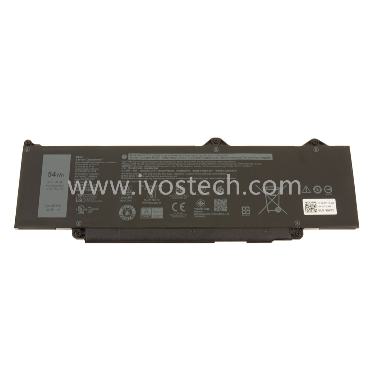 R73TC 9HKT5 54Wh 11.4V 3-Cell Laptop Battery Notebook Internal Battery Replacement for Dell Latitude 5340 2-in-1 Latitude 5340