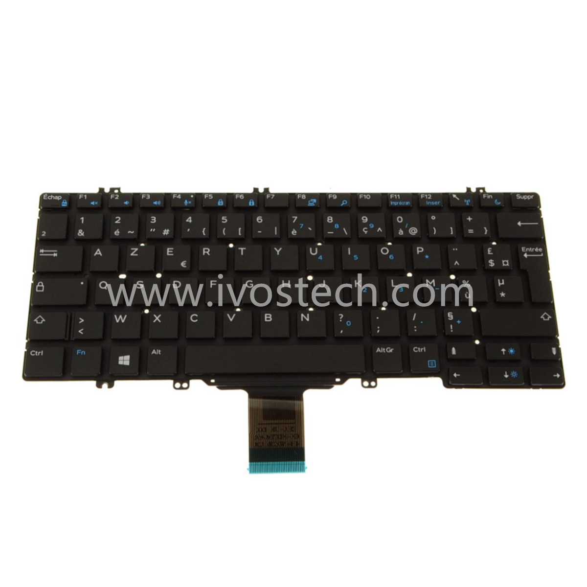 H888T 0H888T French Laptop Keyboard Replacement for Dell Latitude 5289 7280 5280 7380