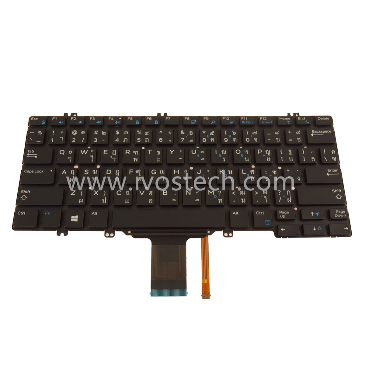 JTPG2 0JTPG2 Thailand Laptop Keyboard with Backlight Replacement for Dell Latitude 5289 7280 5280 7380